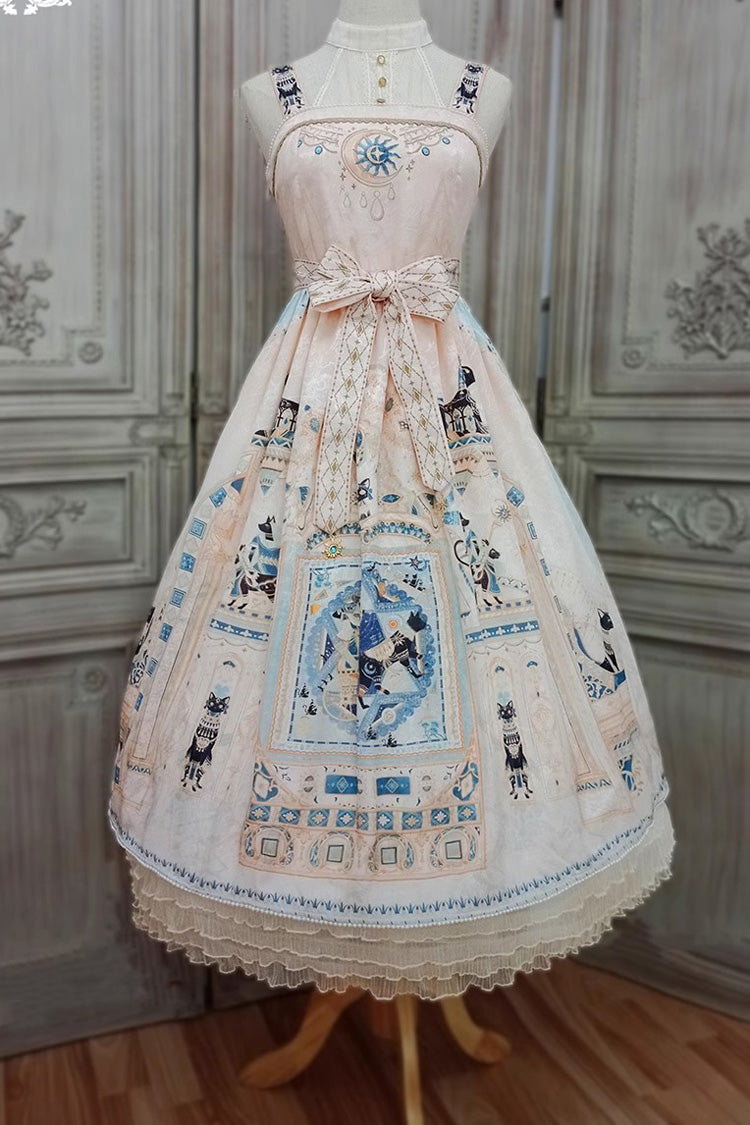 Dusk Best Egyptian Style Print Ruffle Gothic Lolita Dress 3 Colors - Product - 19
