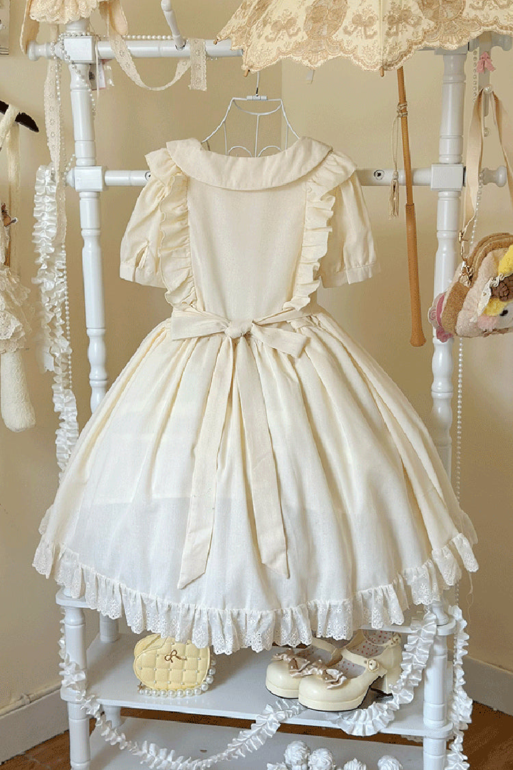 アプリコット スイートロリータワンピース｜半袖、フリル、リボン、刺繍、大きいサイズ – 記載アイテムのみ 商品画像