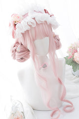 Miss Mira Series Corn Coils Long Curly Hair Sweet Lolita Wig - Pink - 1