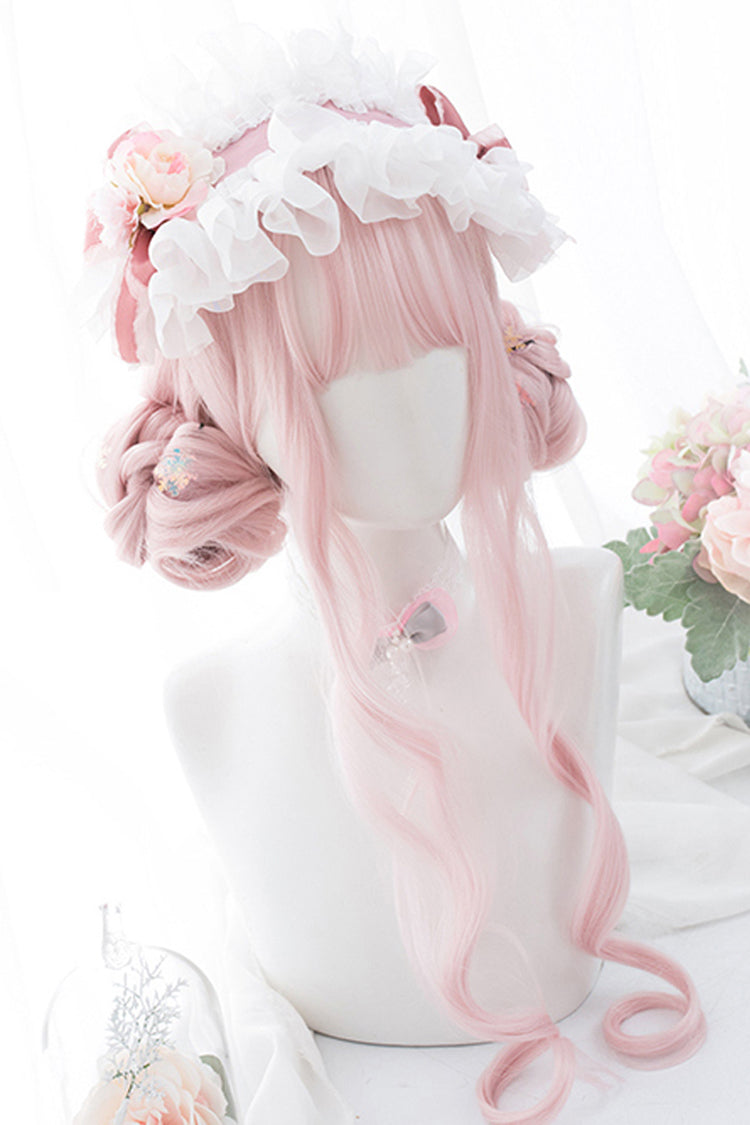 Miss Mira Series Corn Coils Long Curly Hair Sweet Lolita Wig - Pink - 1
