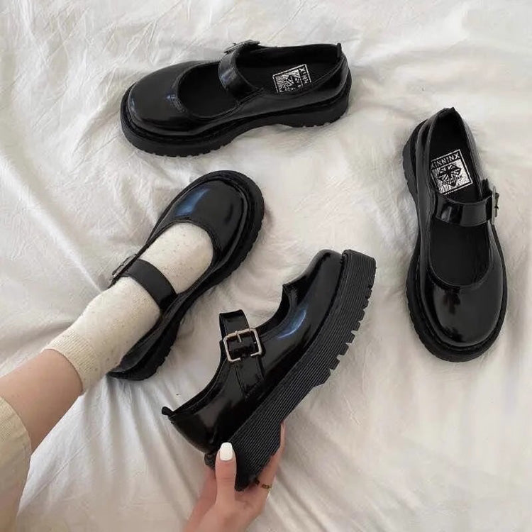 Black Mary Jane Ouji Plus Size Prince Lolita Shoes - Product - 7