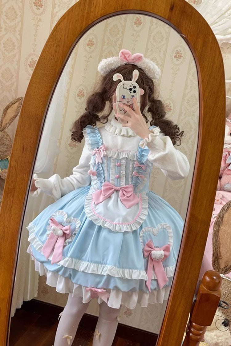 Cute Party Multi-layer Ruffle Bowknot Sweet Princess Lolita Jsk Dress 2 Colors - Product - 9