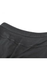 Black Women's Punk Buckled Straps Cut-Out Sheer Mesh Patchwork Flare Pants - Product - 16