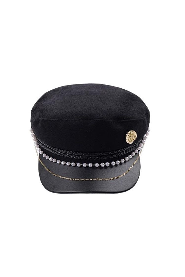 Red/Black Dark Baroque Classic Ouji Lolita Hat - Red/Black - 1