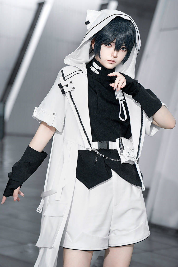 White Functional Style Ouji Fashion Prince Handsome Lolita Shorts - Product - 3