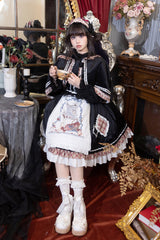 Black [Little Red Riding Hood] Ruffle Bowknot Sweet Lolita Jsk Dress - Product - 2