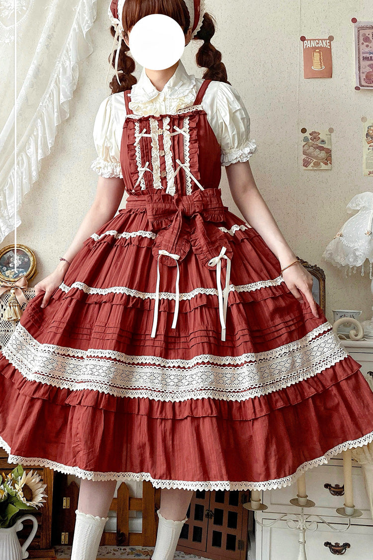 Summer Flower Tea Ruffle Bowknot Lace Sweet (Dress Only) detail view 10