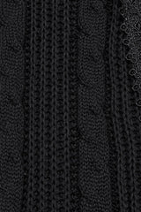 Black Ripped Lace-up Women's Gothic Knitted Skirt - Product - 6