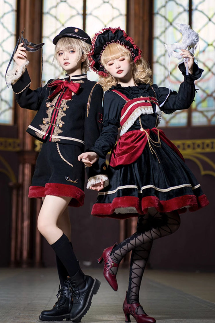 Red/Black Dark Baroque Classic Ouji Lolita Hat - Product - 7