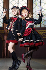 Red/Black Dark Baroque Classic Ouji Lolita Hat - Product - 7
