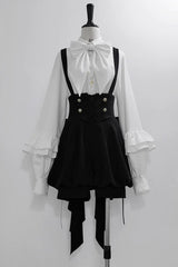 White Long Sleeves Vintage Elegant Prince Ouji Fashion Lolita Blouse - Product - 4