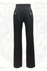 Prince Style Retro Immortal Rose Ouji Lolita Trousers - Black - 1