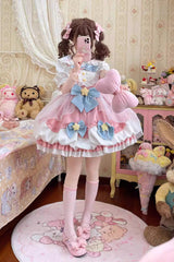 Little Wishing Star Ruffle Bowknot Bud Sweet Lolita Jsk Dress 5 Colors - Product - 13
