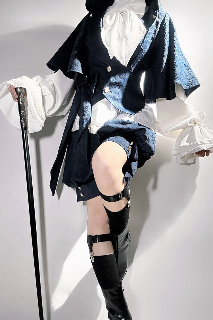 Blue [Rabbit Hunt] Bowknot Vintage Prince Ouji Lolita Vest - Product - 6