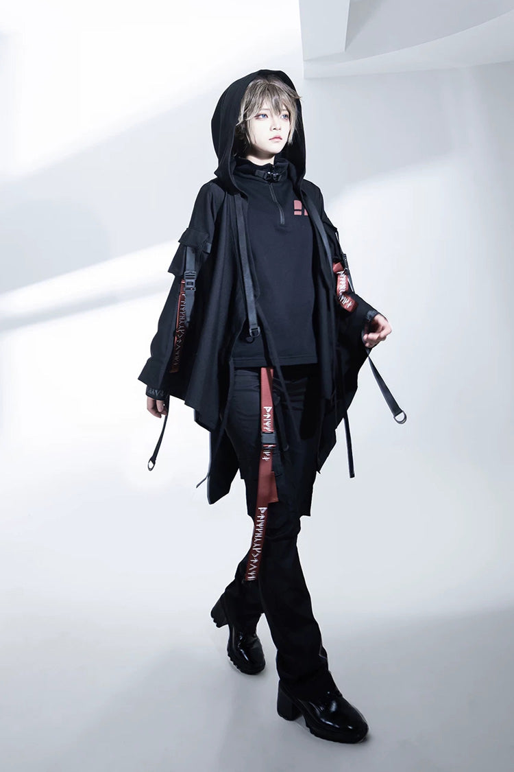 Black [Nameless Blade] Stand Collar Long Sleeves Gothic Prince Ouji Lolita Pants Set - Product - 4