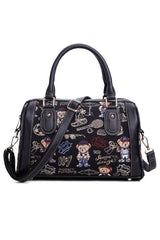 Bear Print Casual Sweet Lolita Shoulder Bag 5 Colors - Black - 9