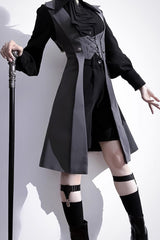 Black/Grey Dark Night Overture Gothic Vintage Ouji Fashion Lolita Vest - Product - 5