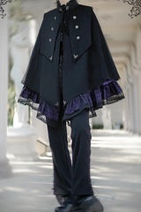 Double-breasted Gothic Prince Handsome Ouji Lolita Cloak Coat 3 Colors - Product - 7