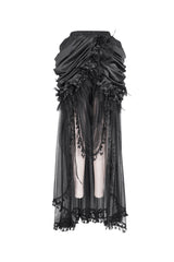 Black Multi-layer Stitching Lace Womens Gothic Skirt - Product - 7