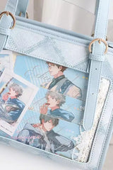 Diamond Print Sweet Japanese Lolita Shoulder Itabag 4 Colors - Light-Blue - 8
