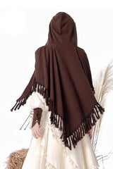 White/Brown Wandering Witch Cloak Long Sleeves Daily Irregular Lolita Dress - Product - 7