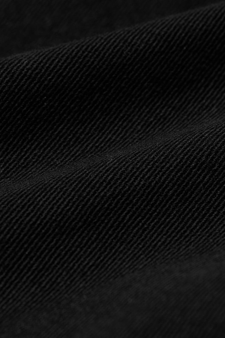 Black Metal Buckle Bandage Hollow Stitching Irregular Ripped Men's Gothic Pants - Product - 7