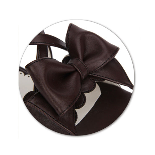 Bowknot Cute Mid heel Sweet Lolita Sandals - Product - 5