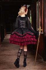 [Pearl Box] Sleeveless Triple-Layered Bowknot Lace Slim Pearl Sweet Elegant Lolita Jsk Dress 3 Colors - Product - 2