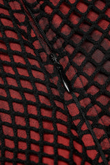 Black/Red Sleeveless Multi-layer Stitching Mesh Women's Gothic Elegant Lolita Dress - Product - 7