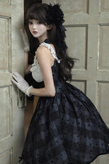 Black [Swan] Short Sleeves Sweet Elegant Princess Lolita Dress Long Version - Product - 11