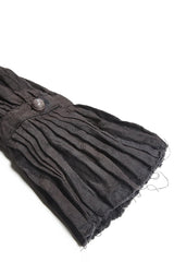 Black Long Lantern Sleeves Retro Metal Button Mens Steampunk Tie Shirt - Product - 9