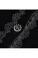 Black Stitching Lace Hooded Women's Gothic Cloak - Product - 10