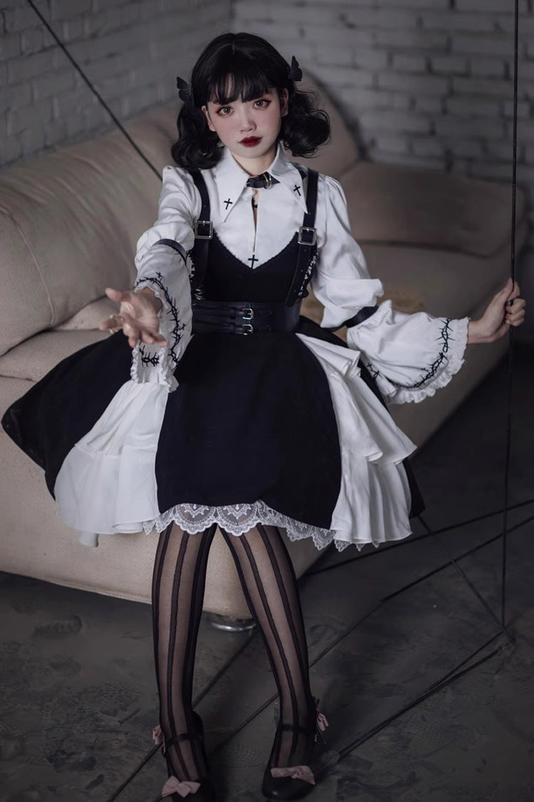 Black Stockholm Lover Gothic Plus Size Lolita Jsk Dress - Product - 2