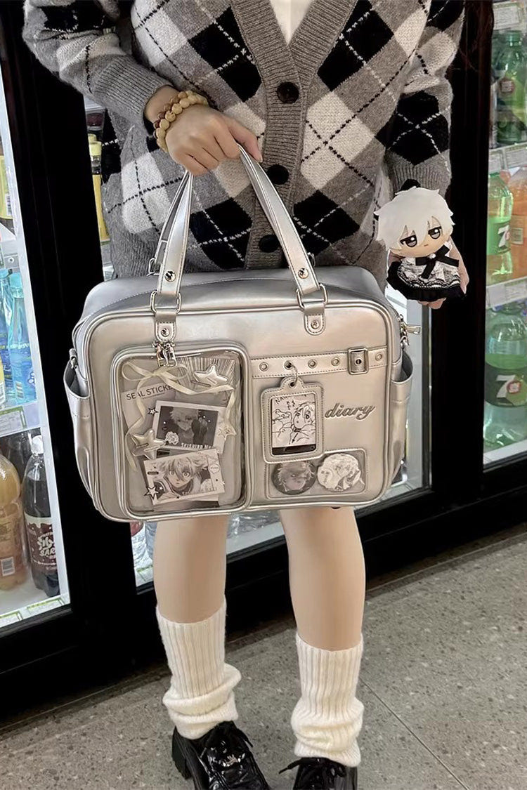 Classic Large Capacity Embroidered Crossbody Lolita Itabag 3 Colors - Product - 11