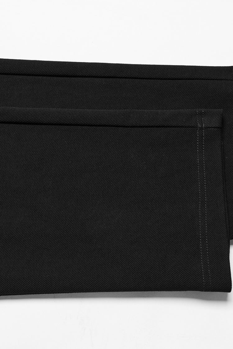 Black Buckle Floral Men's Gothic Waistband Pants - Product - 8
