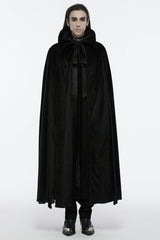 Black Men's Strap Bat Gothic Coat Cloak - Black - 1