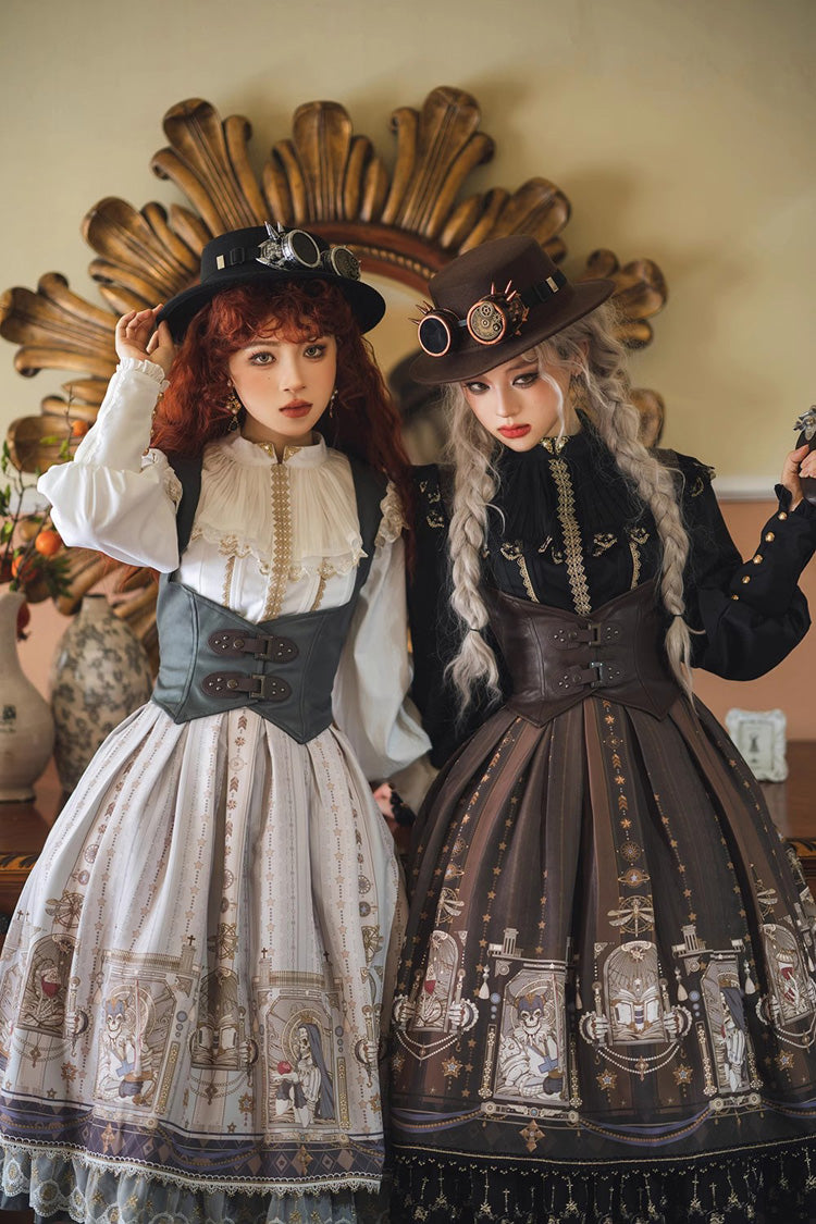 Demon Hunting Notes PU Gothic Punk Lolita Vest 2 Colors - Product - 3