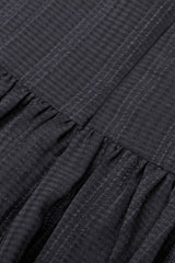 Black Tulle Lace Stand Collar Short Puff Sleeves Women's Lolita Gothic Doll Dress - Product - 19
