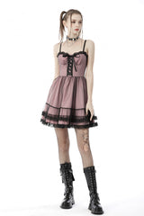 Pink Sleeveless Multi-Layered Lace Women's Lolita Slip Dress Graduation Dress - Product - 6