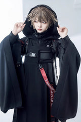 Black Unmarked Blade Ruffle Gothic Handsome Ouji Lolita Jsk Dress - Product - 5