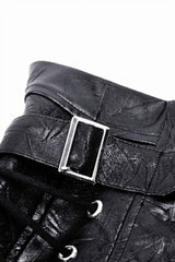 Black Lace-Up Metal Buckled Zippered Women's Punk Underbust Corset - Product - 12