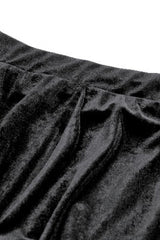Black Women's Gothic Floral Embroidered Lace Flared Pants - Product - 15