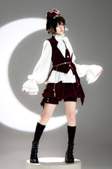 Red [Rabbit Hunt] Sweet Prince Handsome Ouji Lolita Vest - Product - 6