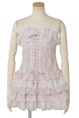 Jirai Kei Long Sleeves Multi-Layered Printed Ruffled Bow Sweet Dress 3 Colors - Product - 15