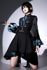 Black [Deep Music] Long Sleeves Gothic Elegant Ouji Lolita Four-piece Set - Product - 2