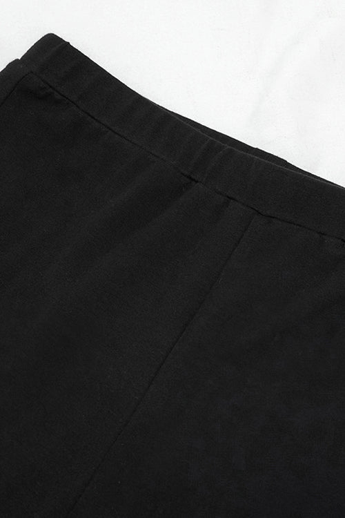 Black Punk Skull Wing Printed Womens Pants - Product - 6