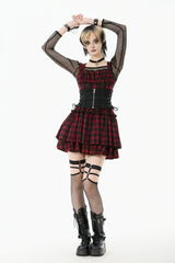 Black Floral Pattern Lace-Up Zippered Women's Gothic Waist Corset - Product - 6