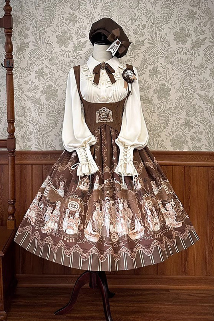 Doll's House Print Ruffle Embroidery Long Version Sweet (Dress Only) detail view 8
