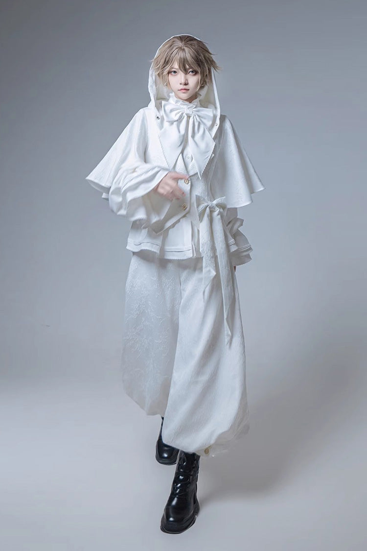 White Rabbit Hunting White Moonlight Edition Vintage Ouji Fashion Lolita Coat - Product - 6