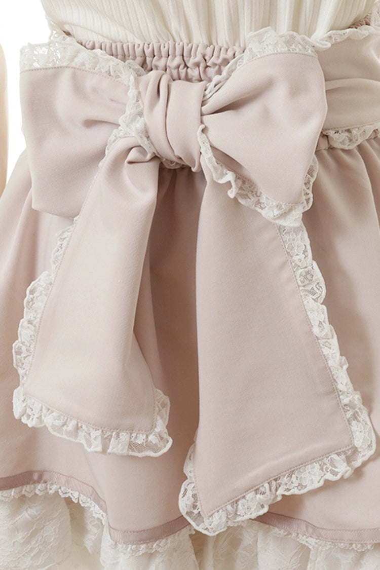 Pink Japanese High Waisted Multi-Layered Lace Sweet Jirai Kei Skirt - Product - 7